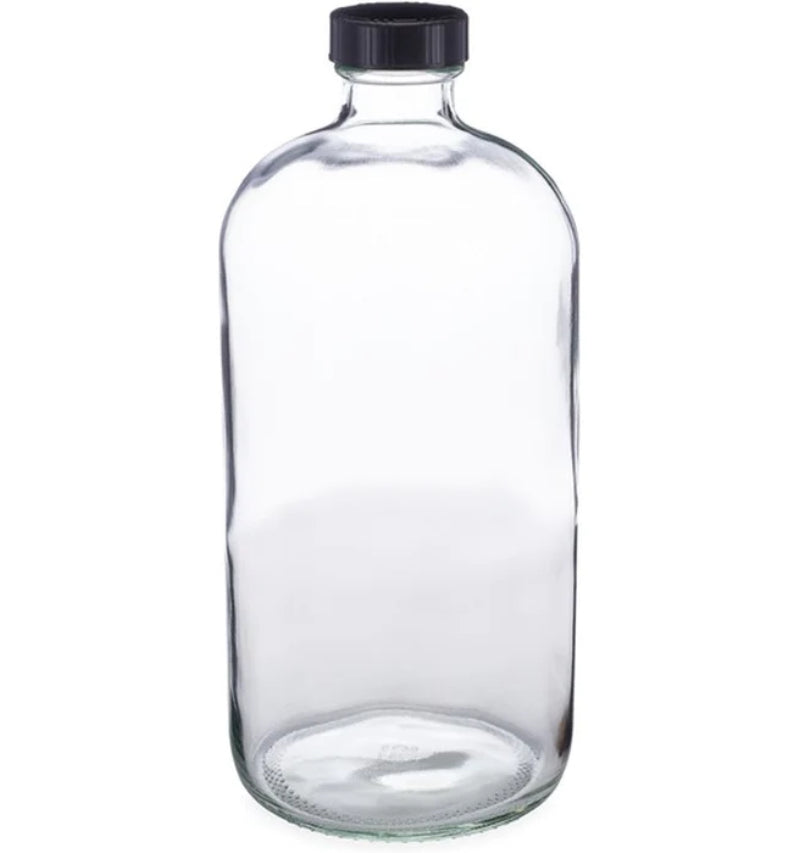 32oz Glass Bottles with Various Tops
