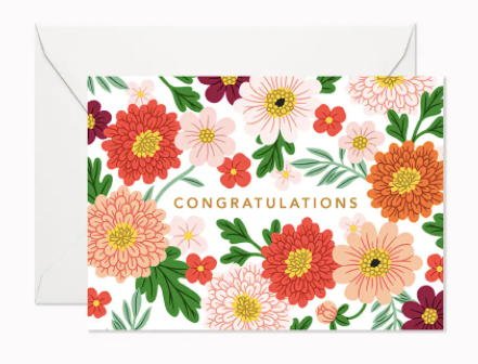 Linden Paper Co. - Lively Garden Congratulations mini card